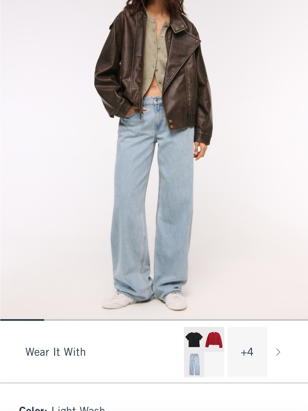 Abercrombie & Fitch Light Blue Wide-Leg Jeans